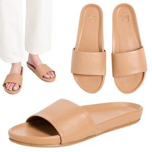 beek Gallito leather slide sandal Honey